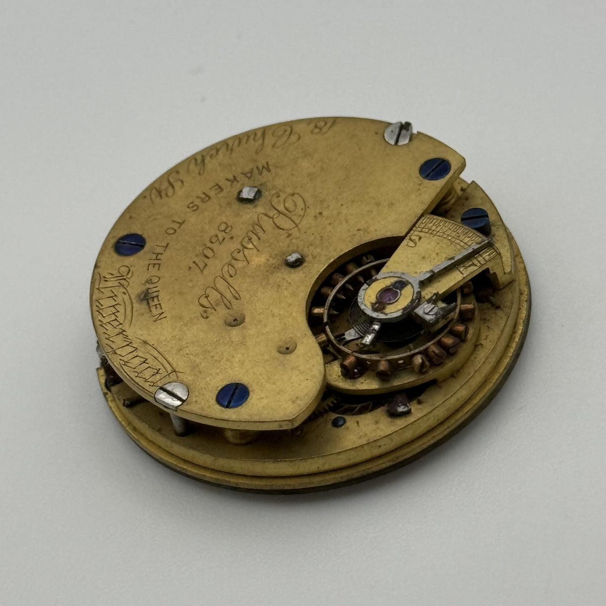 English Lever Pocket Watch Movement - Russells Liverpool - Parts / Repair 32.1mm