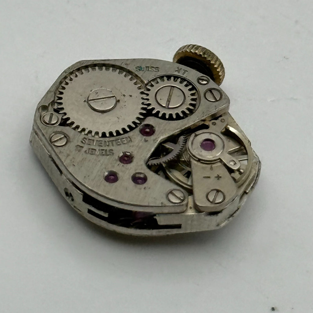 FHF ST 69-21 Watch Movement Ingersoll 17 Jewels Lever Manual Wind Parts 17.7mm