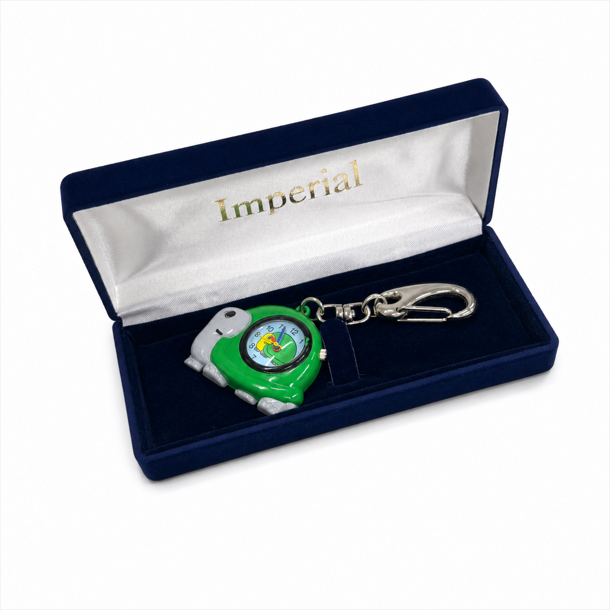 Imperial Green Turtle Key Ring Clock Brand New