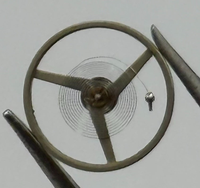FEF 371 Balance Wheel Complete And Spring 6 3/4- 8''' 1572 Watch Movement Parts