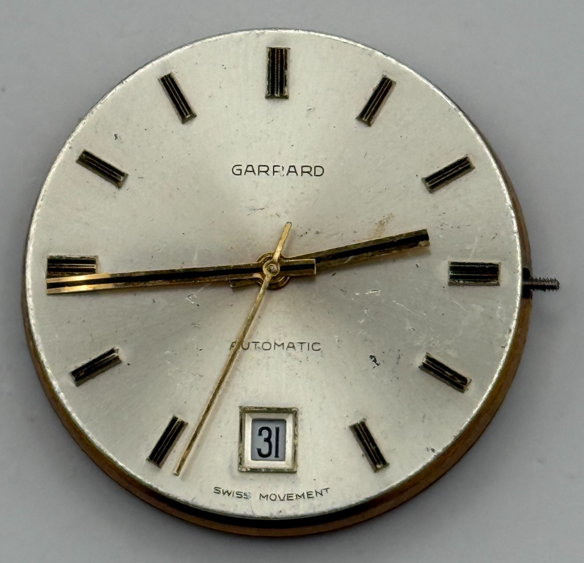 MSR S76/28 Watch Movement Garrard Date 21 Jewels Automatic Vintage Parts 30.4mm