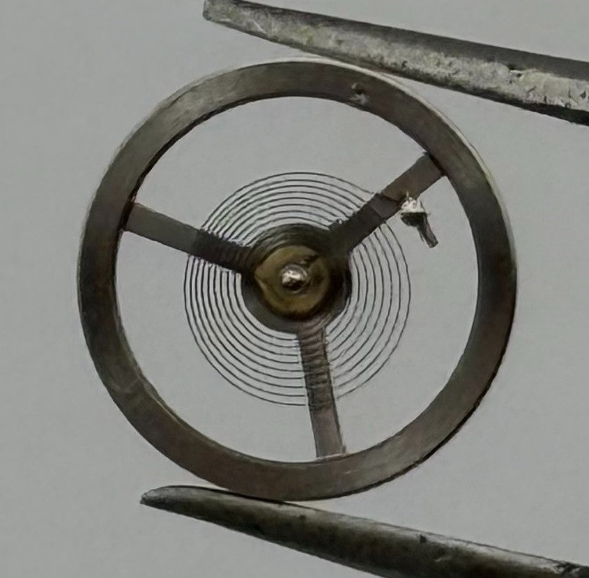 EB 1297 Balance Wheel Complete And Spring 5¼’’’ 201 Watch Movement Parts NOS