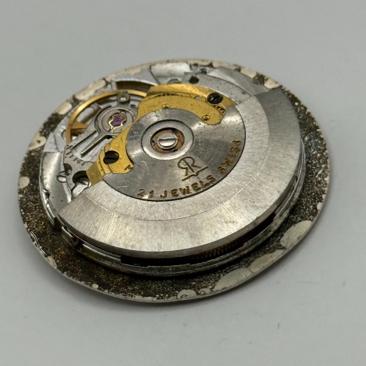 MSR S76/28 Watch Movement Garrard Date 21 Jewels Swiss Automatic Parts 25.9mm