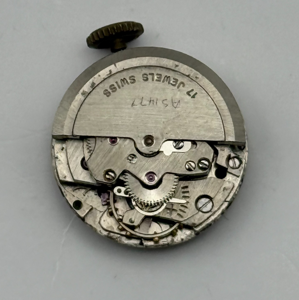 AS 1477 Watch Movement A. Schild MuDu 17J Swiss Automatic Parts Repair 16.3mm