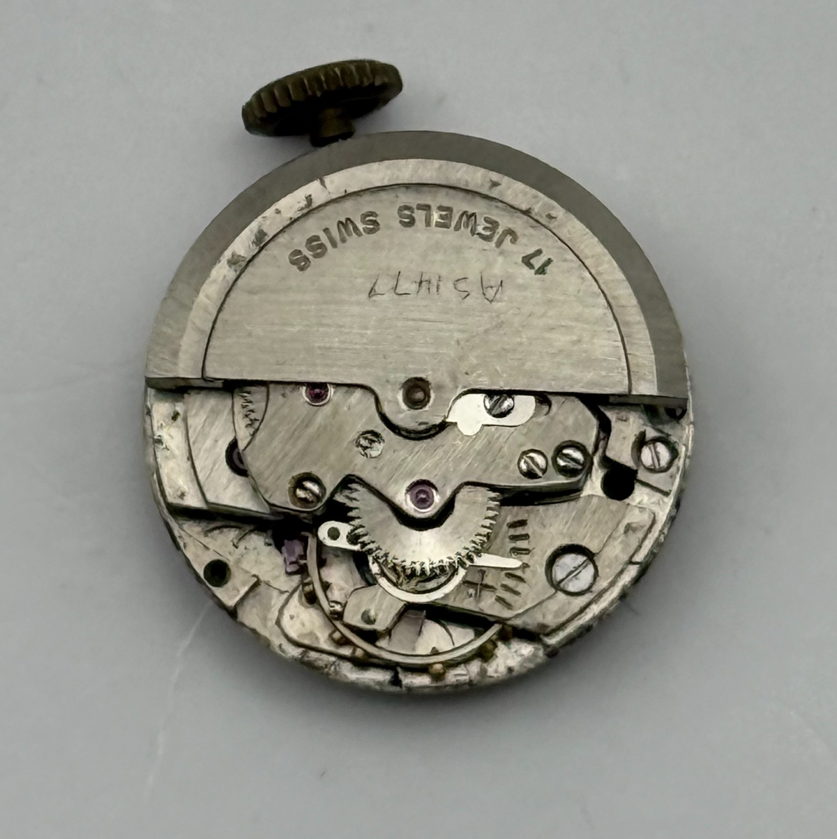 AS 1477 Watch Movement A. Schild MuDu 17J Swiss Automatic Parts Repair 16.3mm