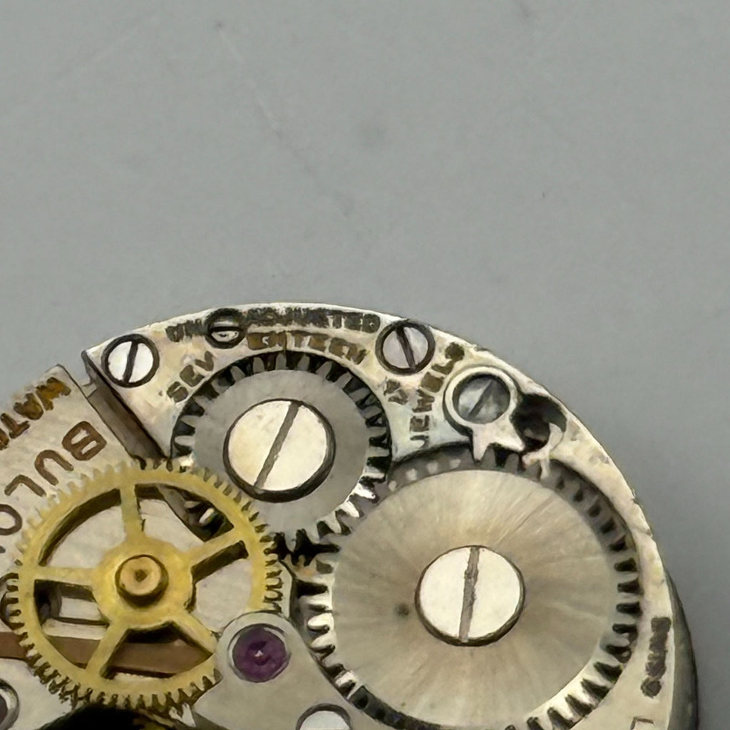 Bulova 7BSC Watch Movement Red Sweep Seconds Hand 17J Swiss Parts Repair 17.1mm