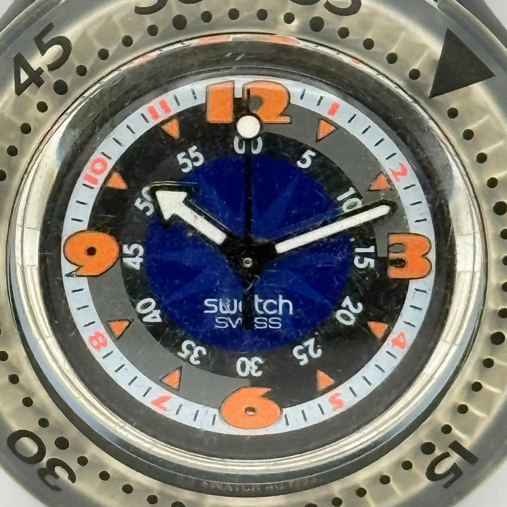 Vintage Swatch Scuba 200 Watch SDM100/1 Black Gondola 1994 40mm Parts Repair