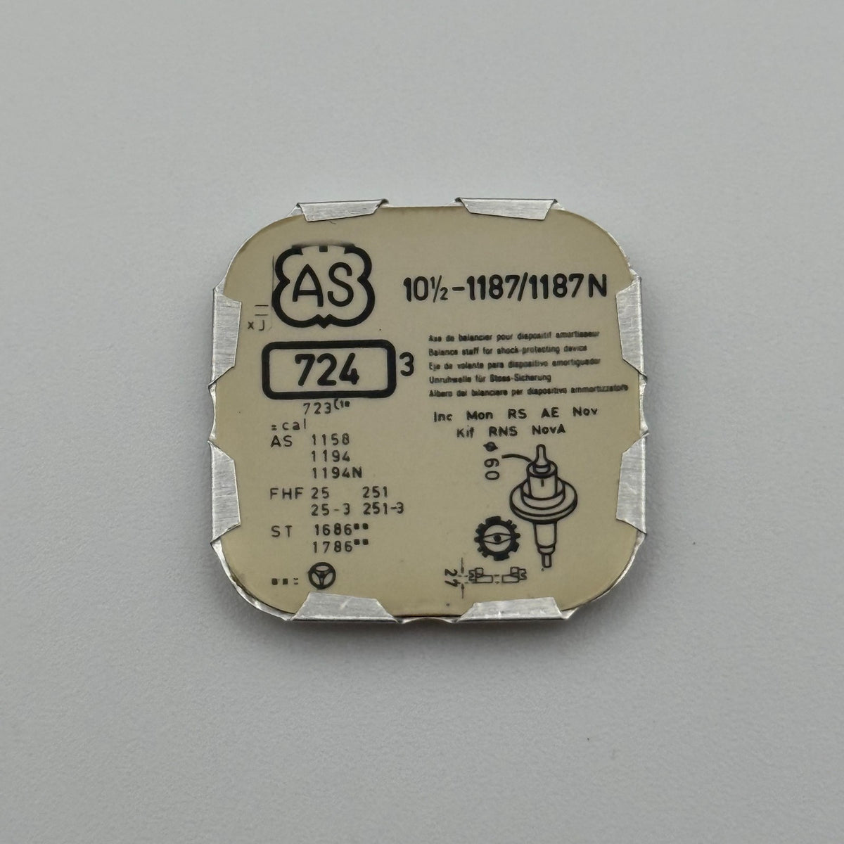 AS 1187/1187N Balance Staff Pack Of 3 - 10 1/2 - 724 - NOS - Watch Parts