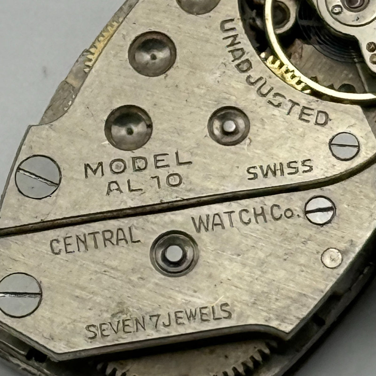 Kelton Model AL 10 Watch Movement Central Timex M10 Swiss 7 Jewels Parts 16.2mm