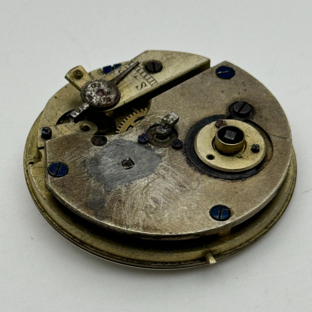 Antique Pocket Watch Movement Key Wound Parts Repair Spares 36.2mm