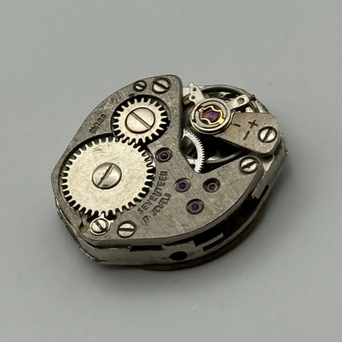 FHF Watch Movement 17 Jewels Swiss Manual Wind Vintage Parts Repair 9mm