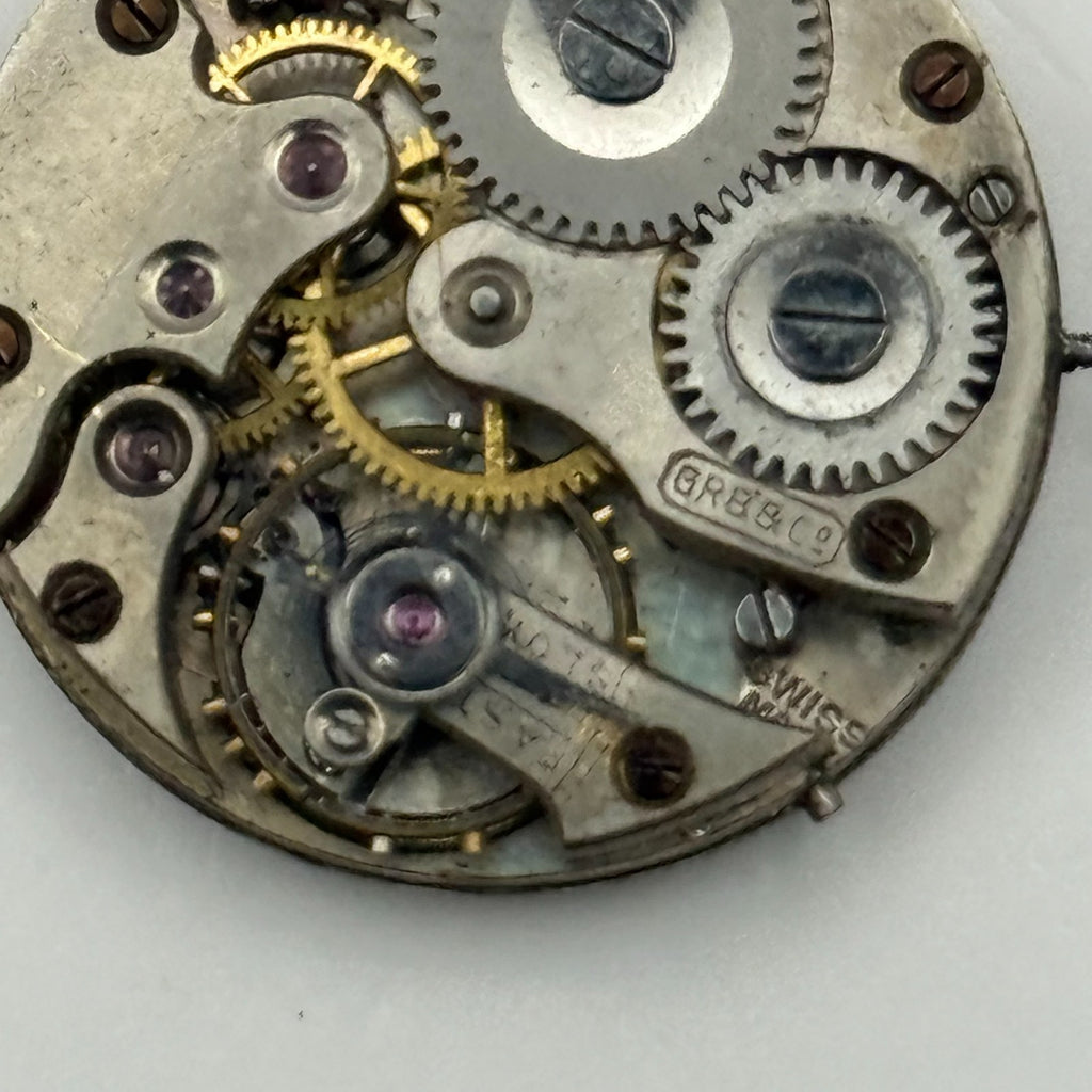 GRB & Co Trench Watch Movement - Roman Numerals - For Parts / Repair - 24.8mm