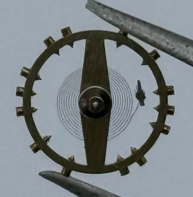 Record 108 109 Balance Wheel Complete And Spring 290 Watch Movement Parts NOS
