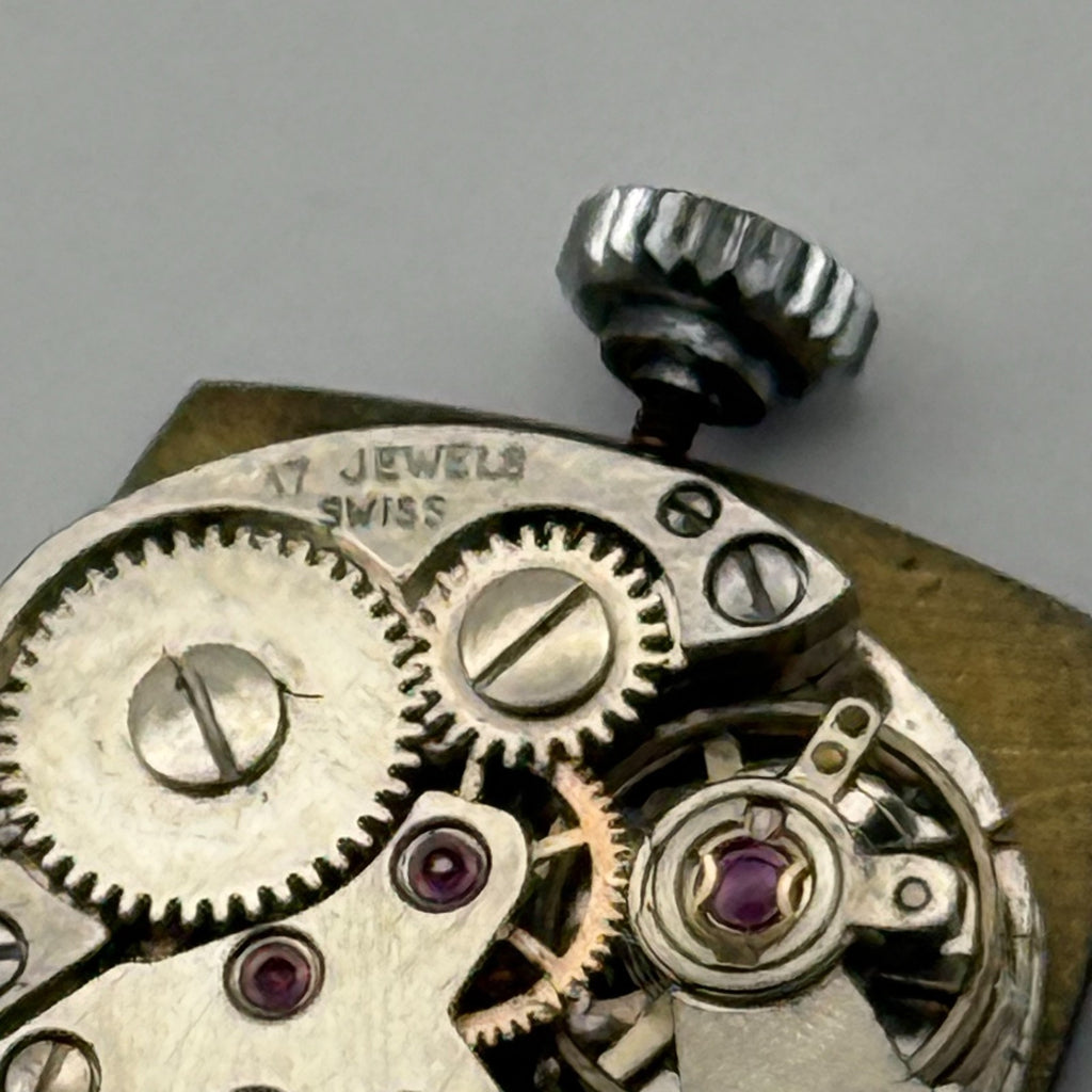 Stone Dial Watch Movement SGT Sandoz Ladies 17 Jewels Manual Wind Parts 12.7mm
