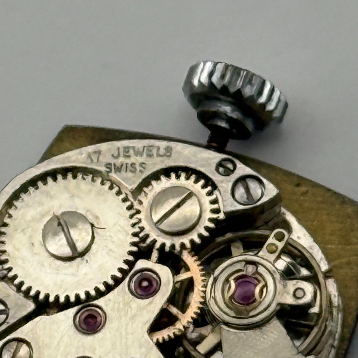 Stone Dial Watch Movement SGT Sandoz Ladies 17 Jewels Manual Wind Parts 12.7mm