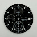 Seiko 7T82-0SN8 Watch Dial Chronograph Titanium Black Spare Parts Repair 28.4mm
