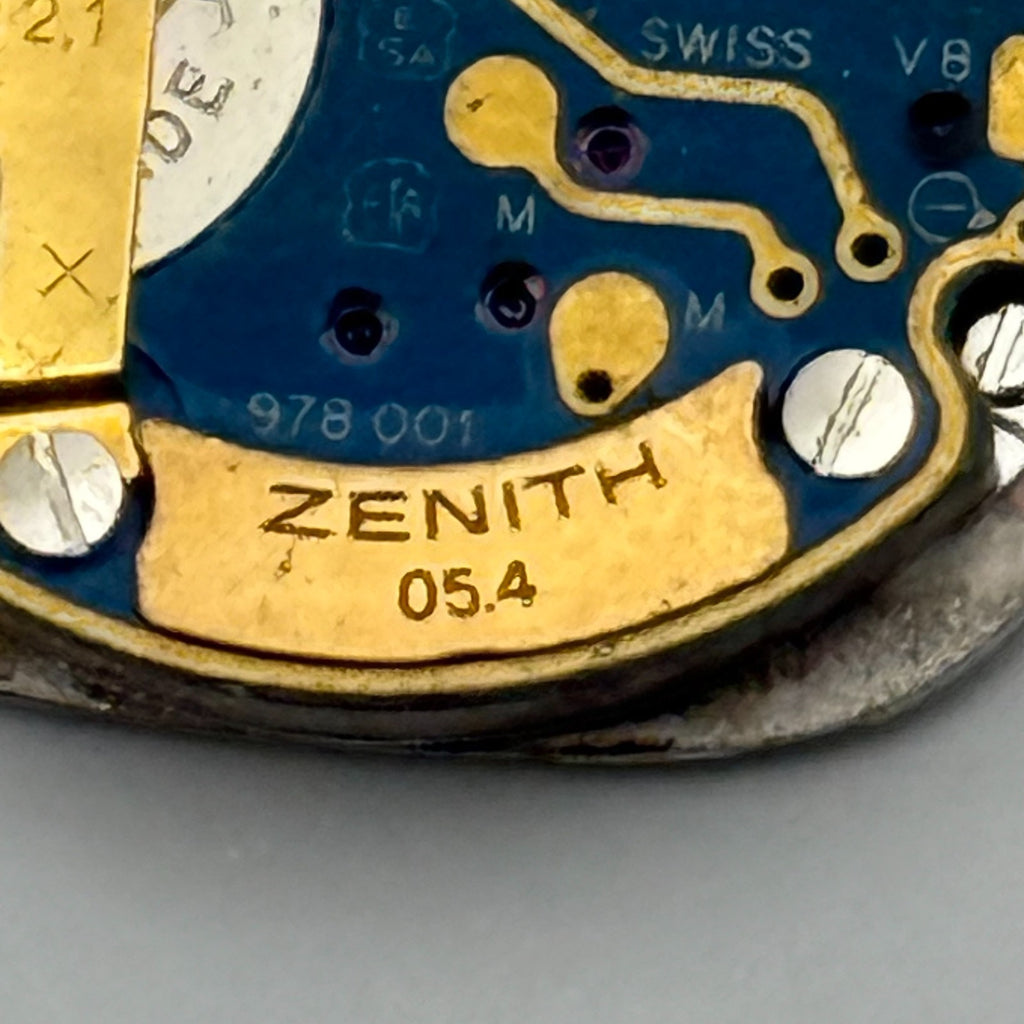 Zenith 05.4 Watch Movement Quartz UNTESTED 6 Jewels Swiss Parts Repair 12.8mm