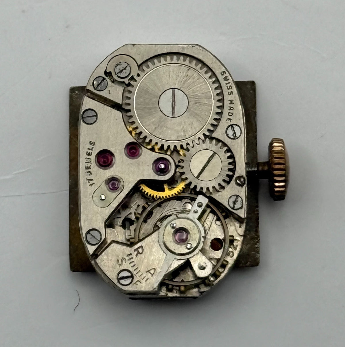 Unitas 521 Watch Movement Running Ardan Swiss 17 Jewels Manual Wind Parts 13mm