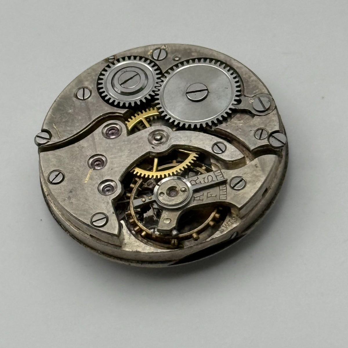 Unidentified Watch Movement Manual Swiss Vintage Wind Parts Repair 24.4mm