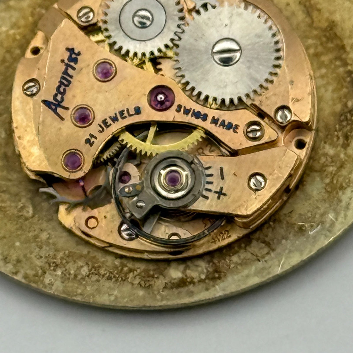 Felsa 4122 Watch Movement Accurist 21 Jewels Running Manual Wind Parts 17.1mm