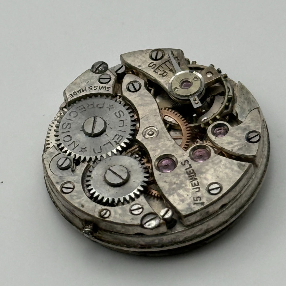 Maru Watch Movement Shield Precision 15 Jewels Swiss Manual Wind Parts 23.2mm