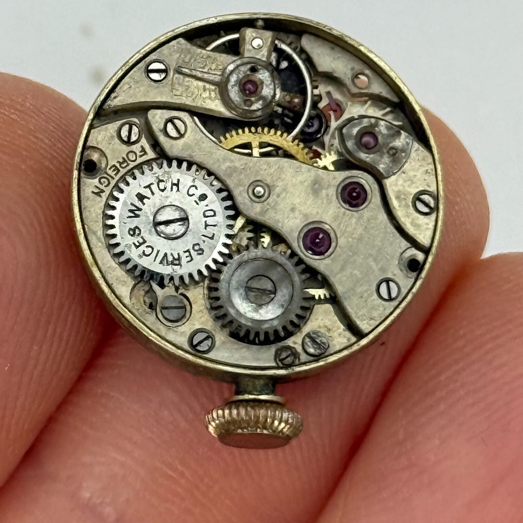Services Watch Co LTD Cal 235.10 Manual Wind Watch Movement Vintage PARTS 17.8mm