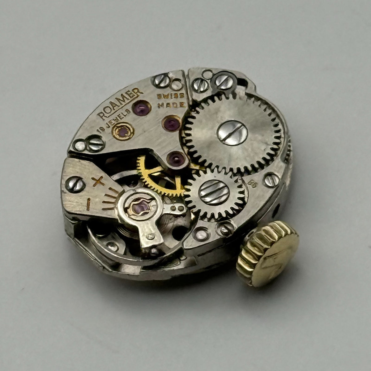 MST 466 Watch Movement Roamer 19 Jewels Swiss Manual Wind Parts Repair 13.1mm