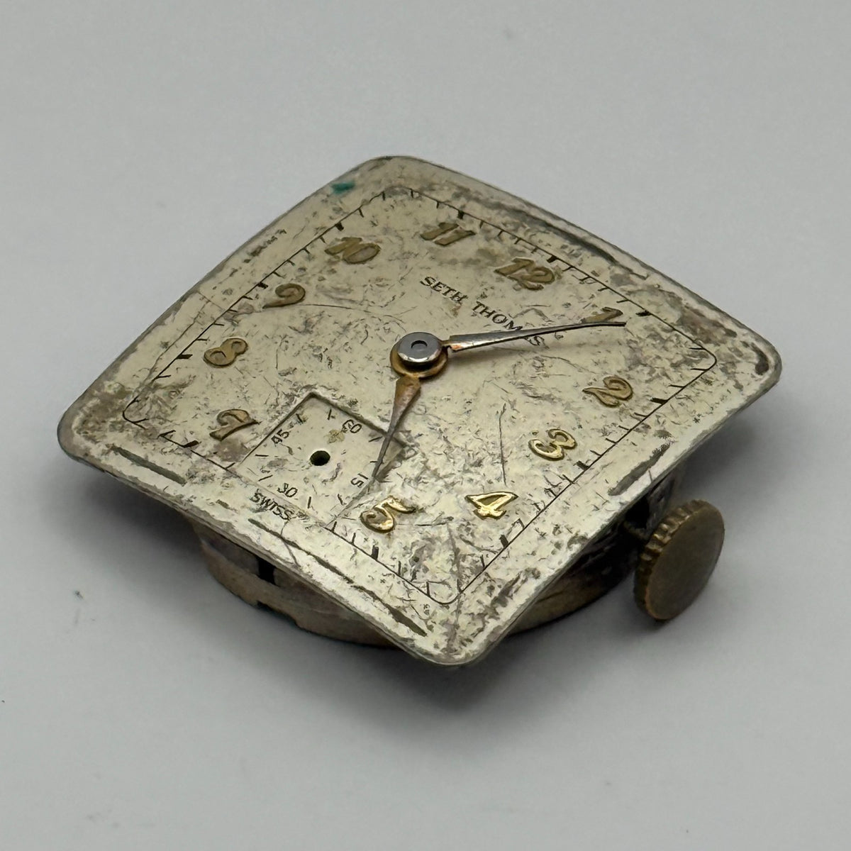 Seth Thomas 001 Watch Movement D247 Running RARE Manual Wind Parts 23.6mm