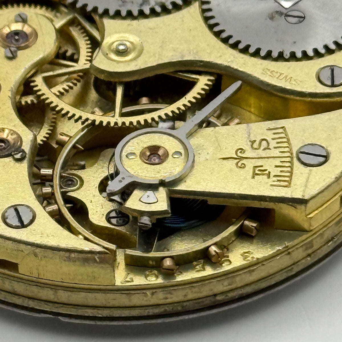 IWC Peerless Pocket Watch Movement Open Face High Grade S&Co Parts 39.9mm