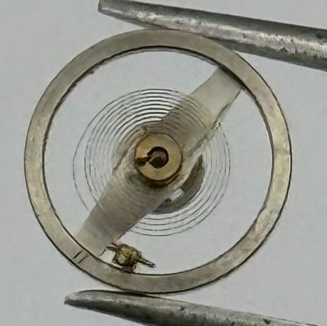 OM 514 Balance Wheel Complete And Spring 5¼’’’ 383 Watch Movement Parts NOS