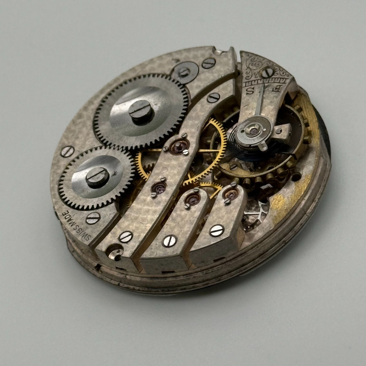 Swiss Lever Good Quality Pocket Watch Movement - Running - Parts / Repair 43mm