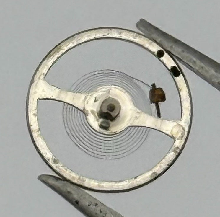 Oris 410 Balance Wheel Complete And Spring 5¼’’’ 330 M Watch Movement Parts NOS