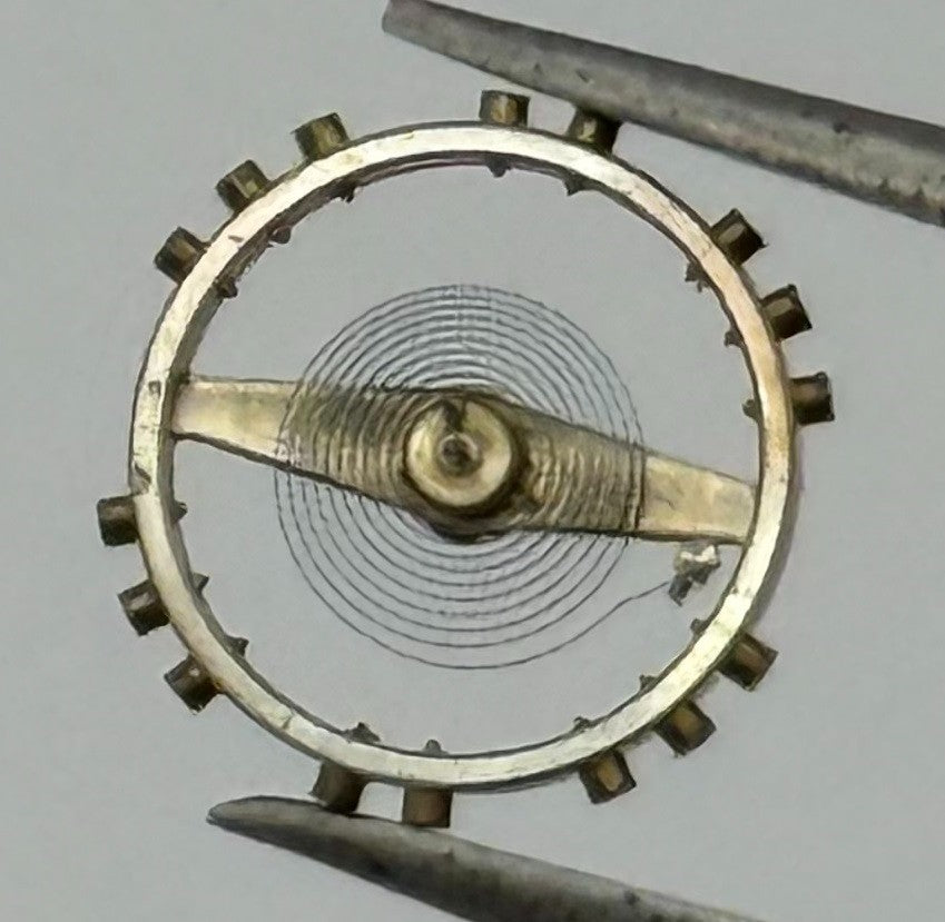 Derby 40 Balance Wheel Complete And Spring 8¾’’’ 102 M Watch Movement Parts NOS