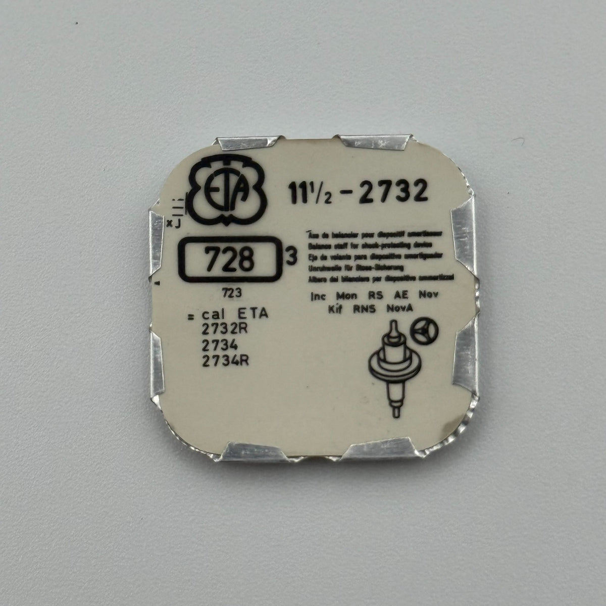 ETA 2732 Balance Staff Pack Of 3 - 11 1/2 - 728 - New Old Stock - Watch Parts