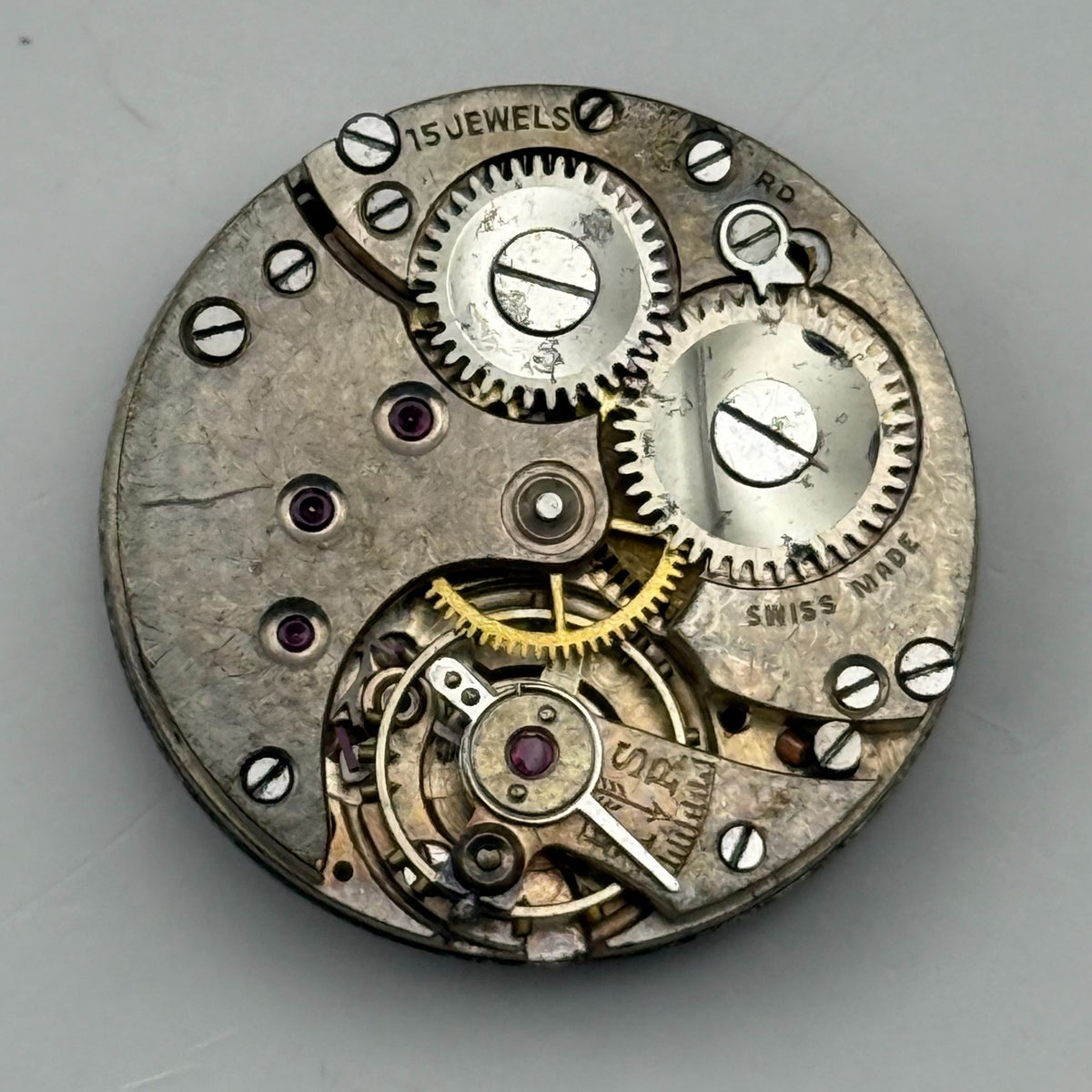 Unidentified ETA? Watch Movement 15 Jewels Swiss Manual Wind Parts Repair 23.2mm