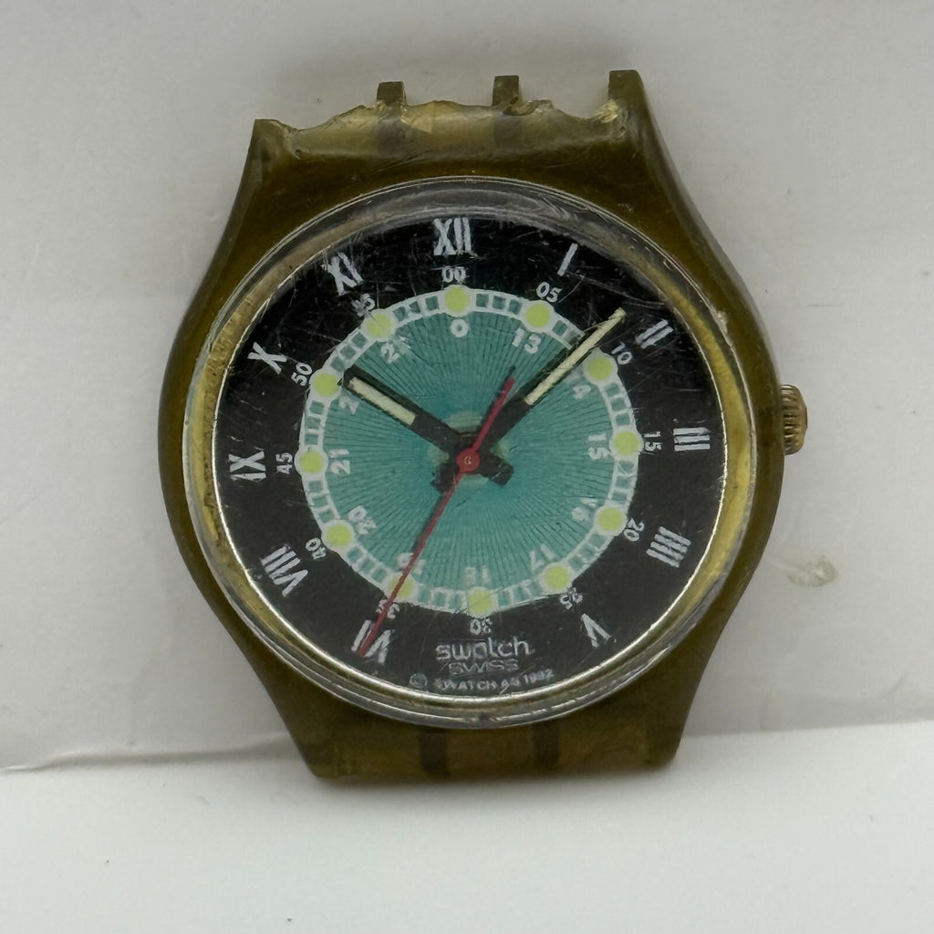 33mm Vintage 1992 Swatch Screw Driver 24 Hour Quartz Watch UNTESTED PARTS REPAIR