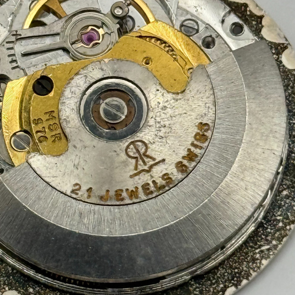 MSR S76/28 Watch Movement Garrard Date 21 Jewels Swiss Automatic Parts 25.9mm