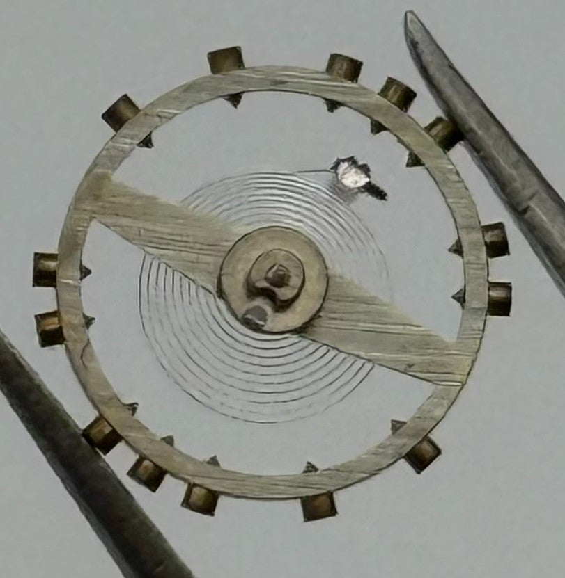 NFT 38 Balance Wheel Complete And Spring Progress Watch Movement Parts NOS