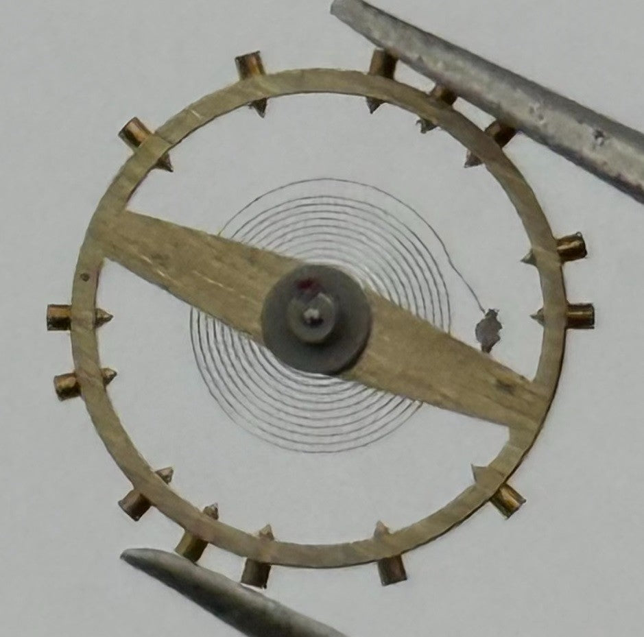 Peseux 320 330 Balance Wheel Complete And Spring 454 M Watch Movement Parts NOS