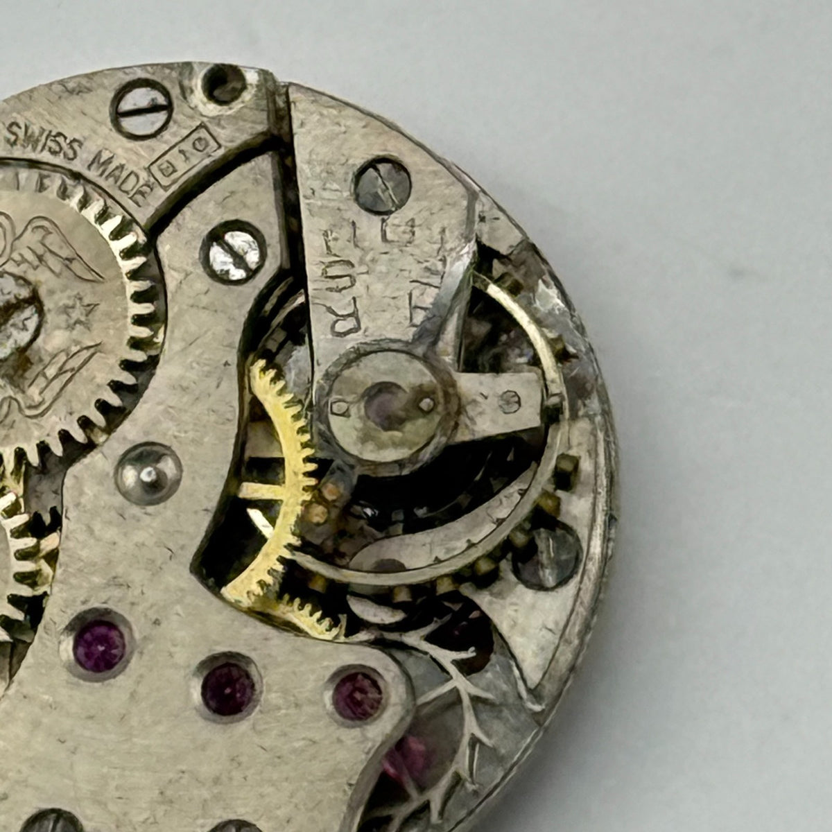 Peseux 220 Watch Movement Rotary 15 Jewels Swiss Manual Wind Parts Repair 19.7mm