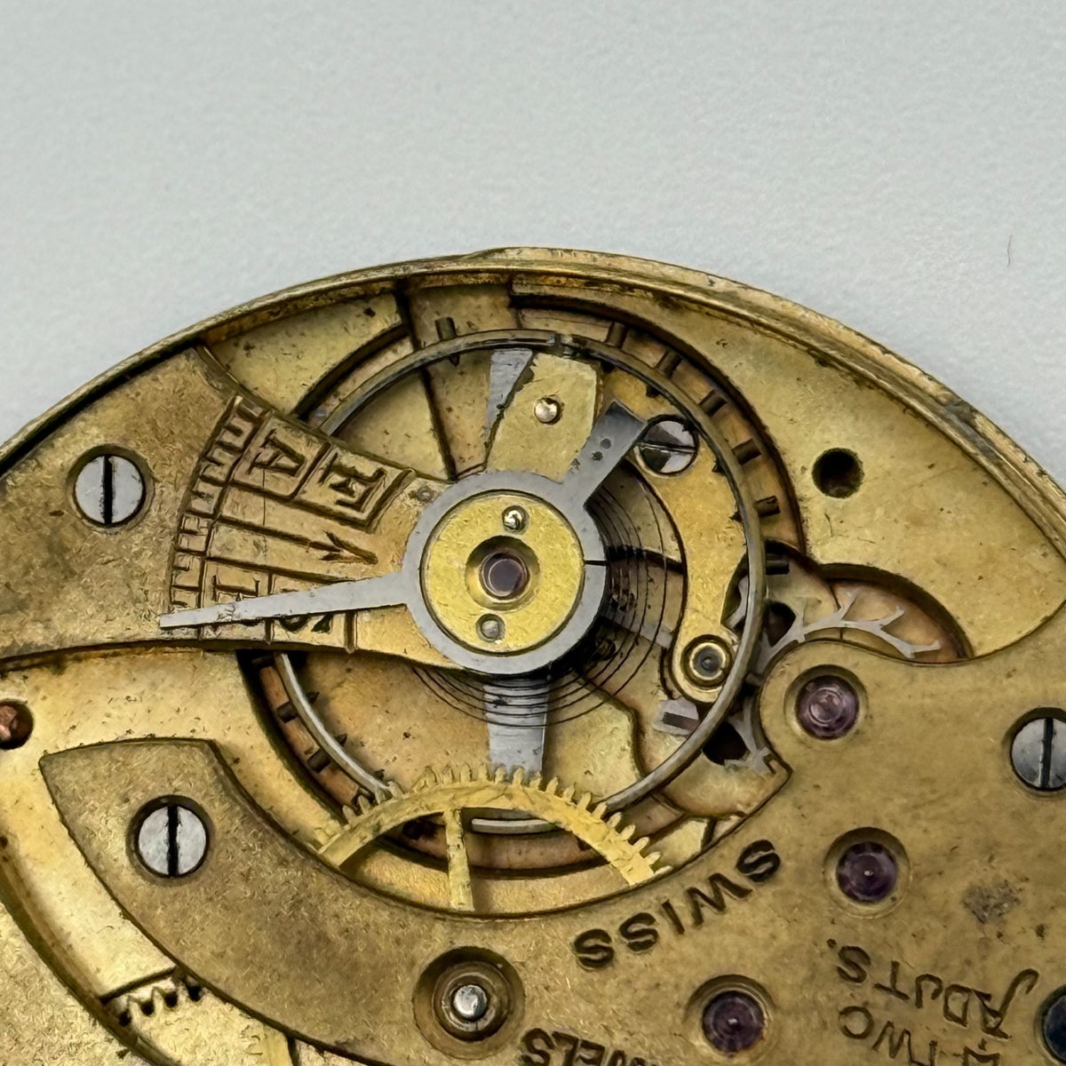 Swiss Lever Pocket Watch Movement - Tissot 18''' Hunter - Parts / Repair 41.4mm