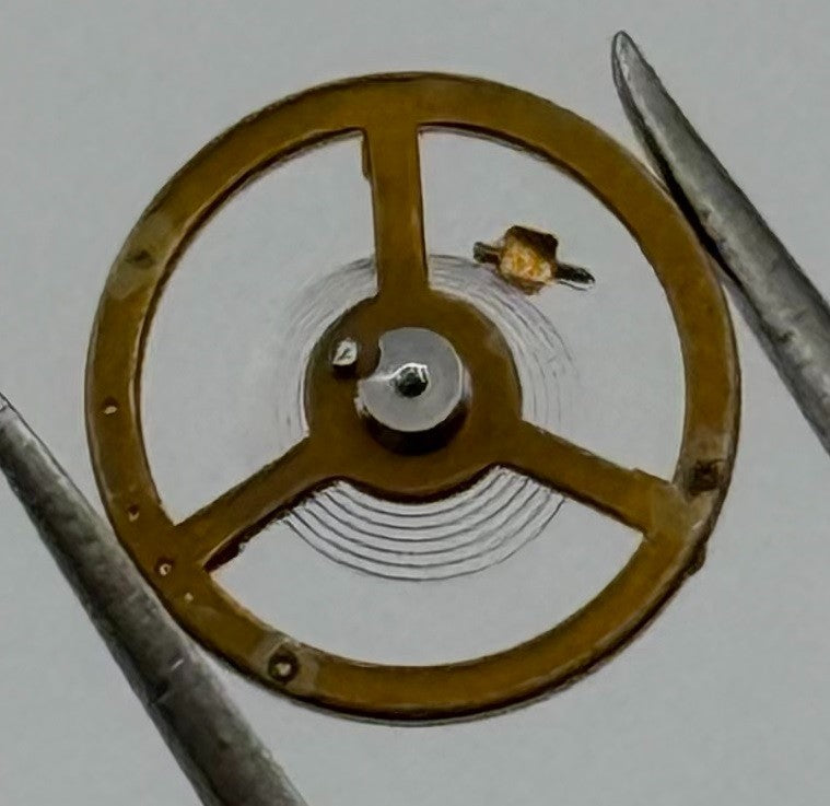 Rego 201 Balance Wheel Complete And Spring 9¾’’’ Watch Movement Parts NOS