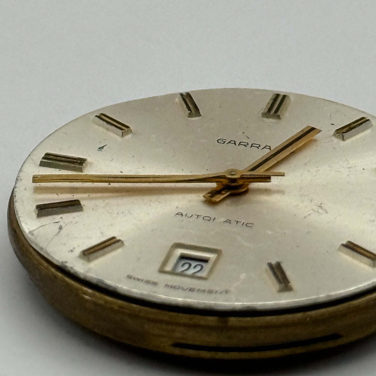 MSR S76/28 Watch Movement Garrard Date 21 Jewels Automatic Vintage Parts 30.5mm