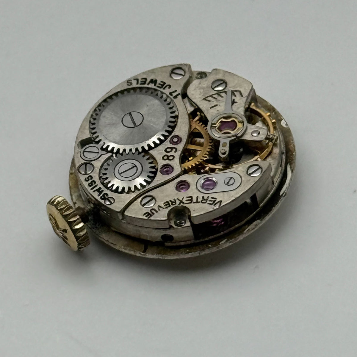 Vertex Revue 89 Watch Movement Swiss 17J Manual Wind Parts Repair Spares 15.2mm