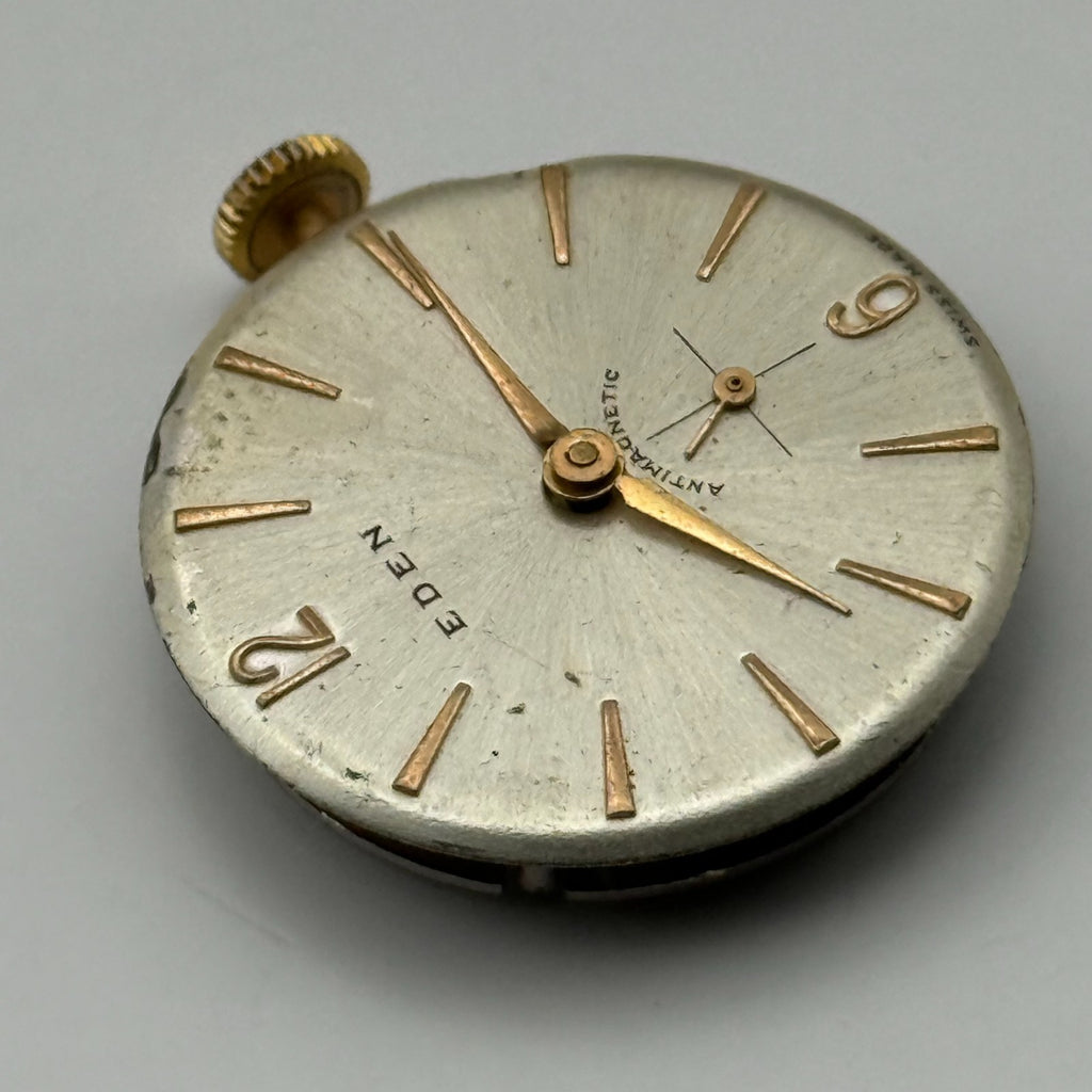 Eden Watch Movement Antimagnetic 1 Jewel Swiss Manual Wind Parts Repair 22.2mm