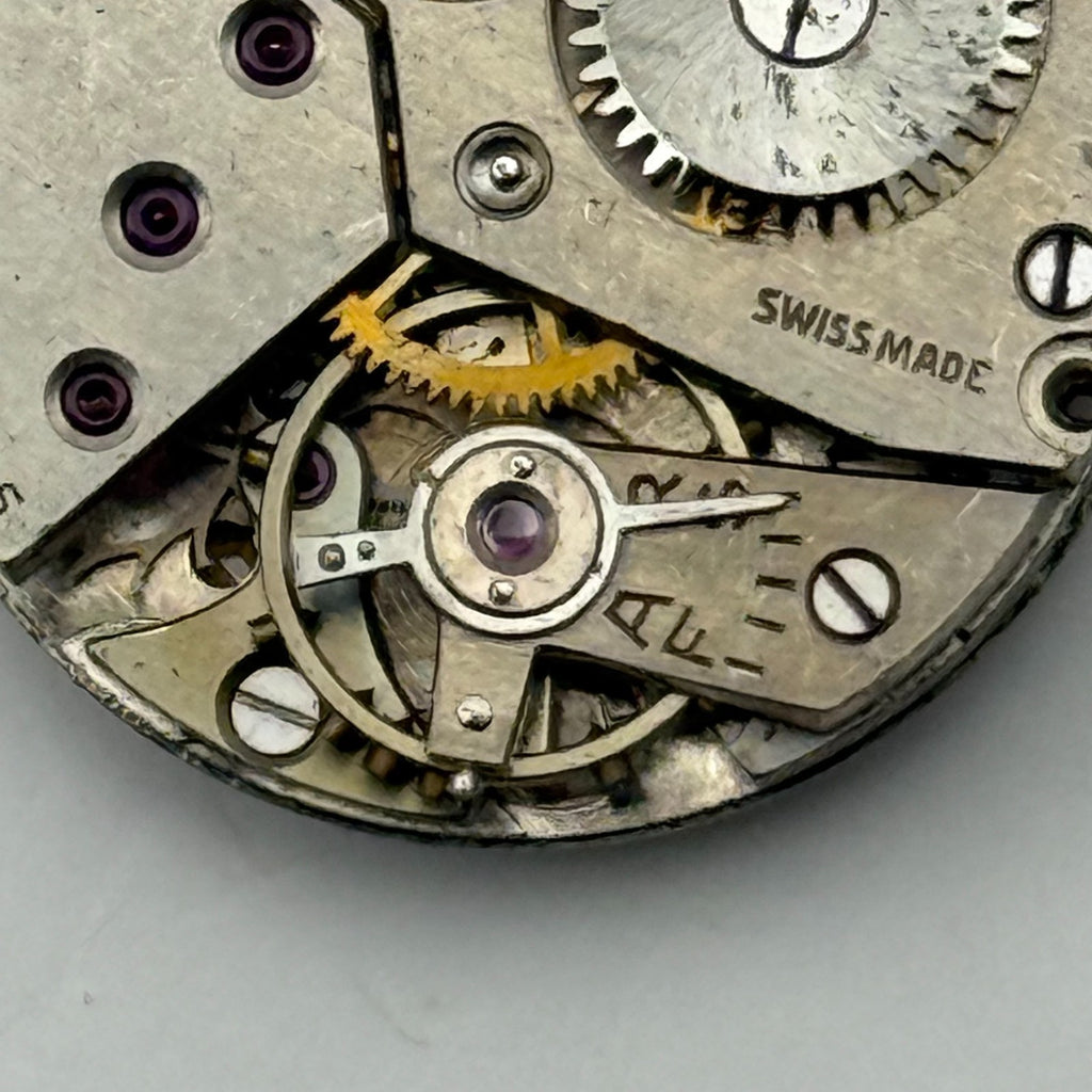 Unidentified Watch Movement Avia Swiss 15 Jewels Manual Wind Parts Repair 19.6mm