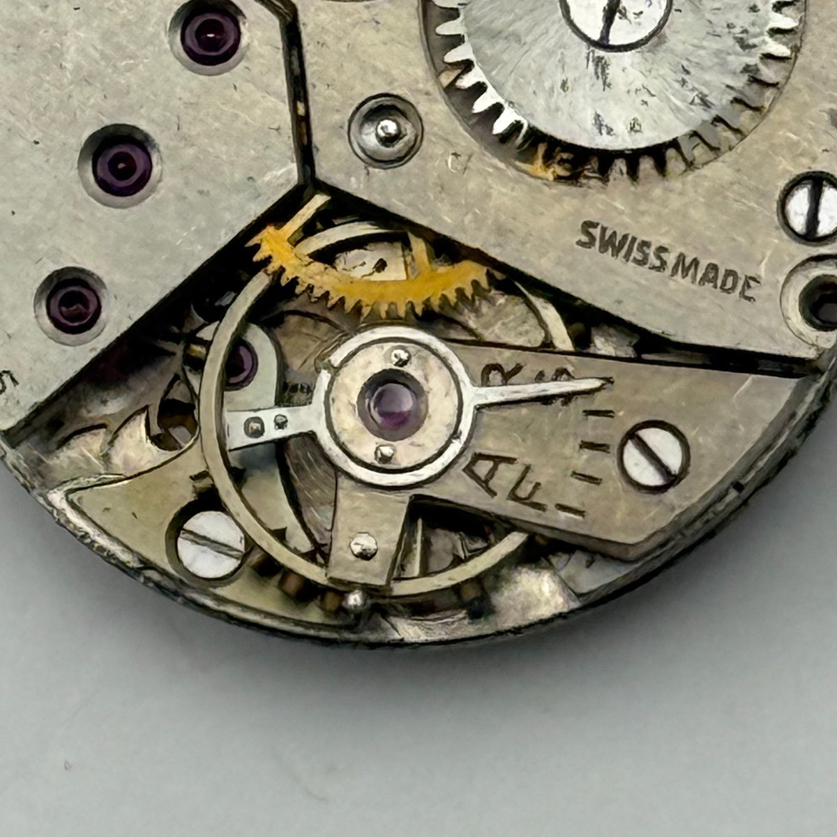 Unidentified Watch Movement Avia Swiss 15 Jewels Manual Wind Parts Repair 19.6mm