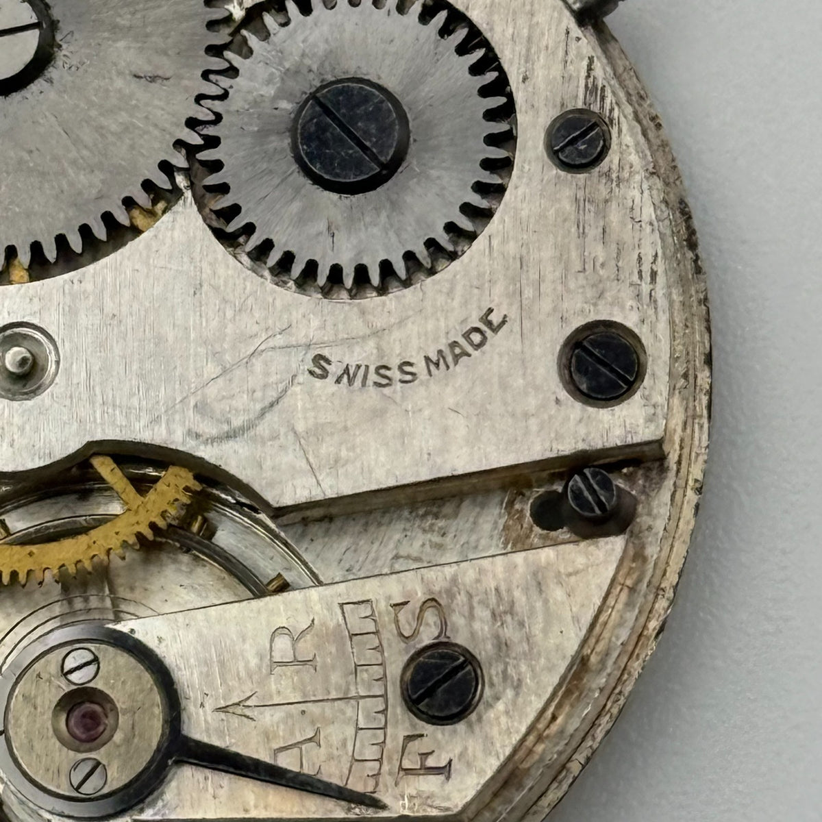Swiss Lever Pocket Watch Movement - Unidentified - Parts / Repair - 40mm