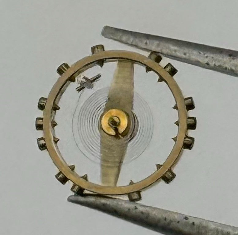 PUW 70 73 Balance Wheel Complete And Spring 5’’’ 517 Watch Movement Parts NOS
