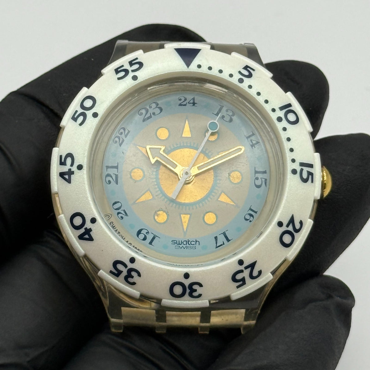 Vintage Swatch Scuba 200 Watch SDK126 Creme De La Creme 1996 Swiss 40mm Parts